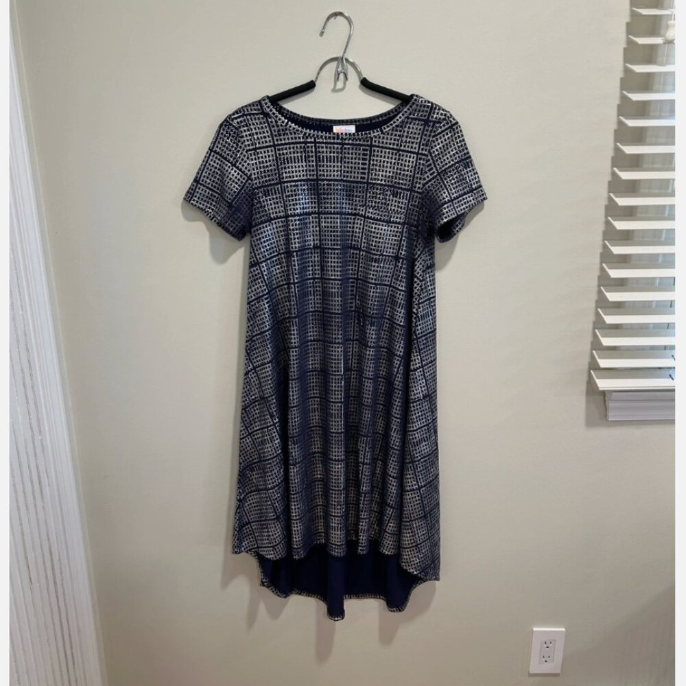 LuLaRoe Carly Dress Black/Bronze/Copper Floral Print Extra Small XS